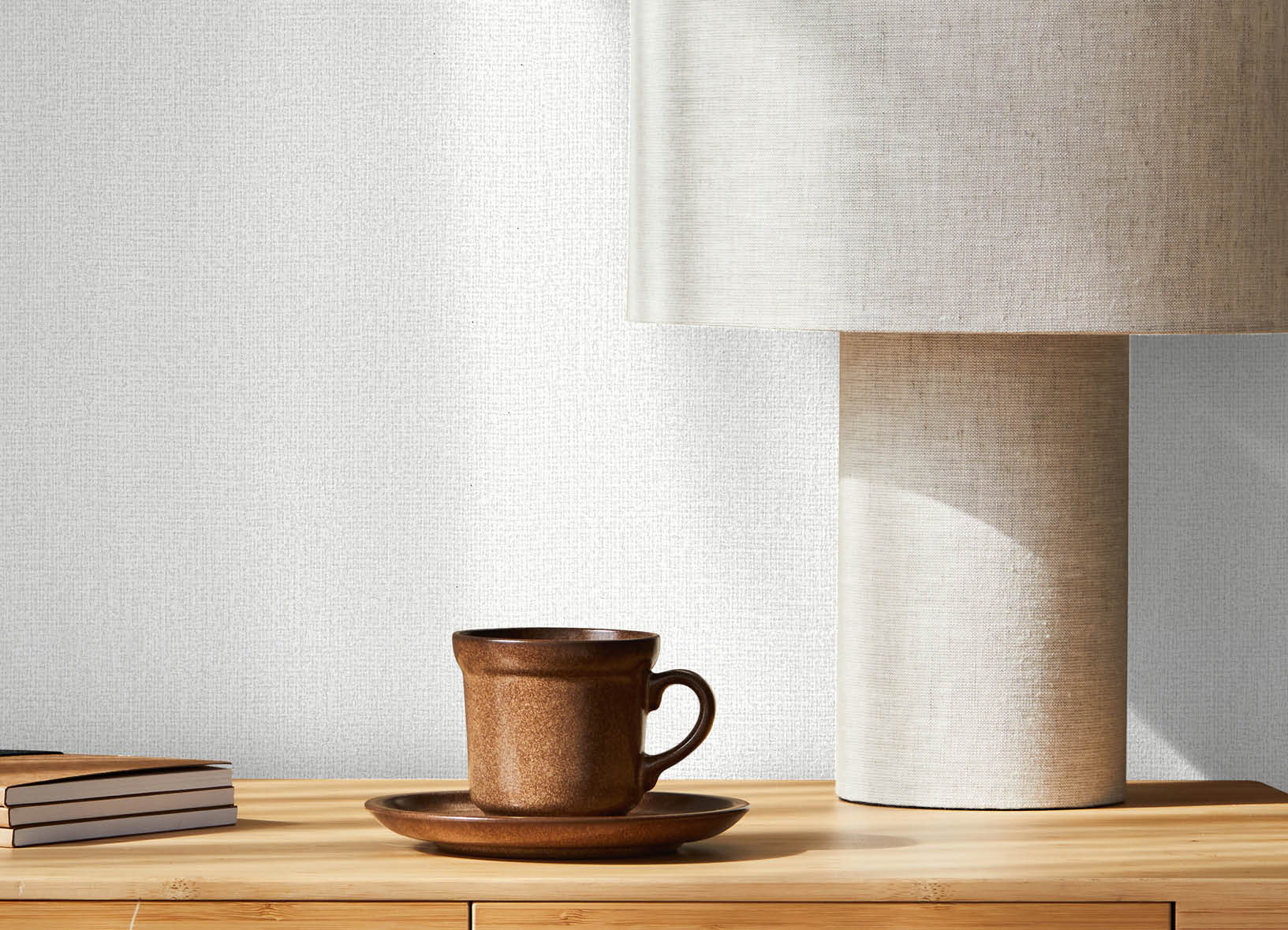 Japandi Style: Vliestapete Japan in grob weiß