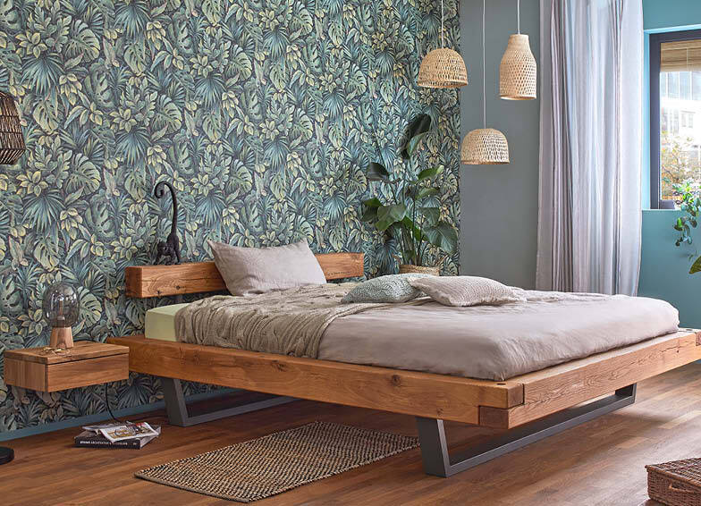 Urlaubsfeeling zu Hause: Schlafzimmer im Dschungel-Look