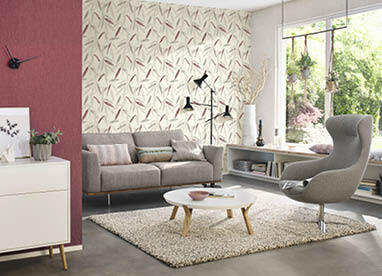 Wohnstil Hygge: Wohnzimmer, das im gemütlichen Hygge Stil eingerichtet ist