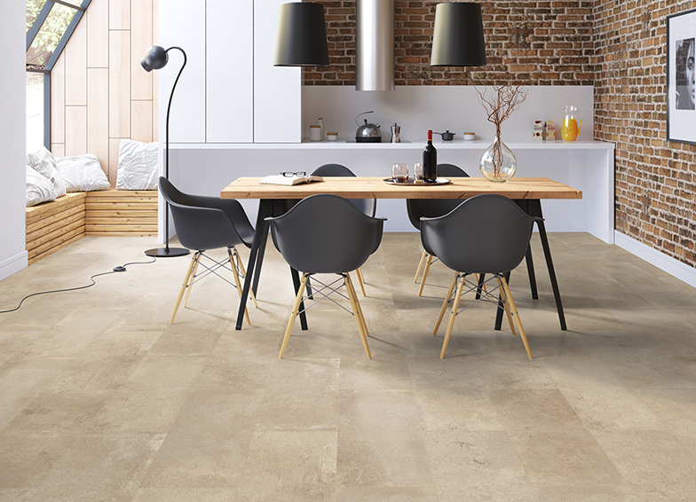 Küchengestaltung: Küche mit Laminatboden