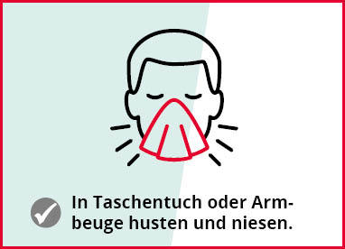 Hammer empfiehlt: Niesen Sie in ein Taschentuch oder die Armbeuge.