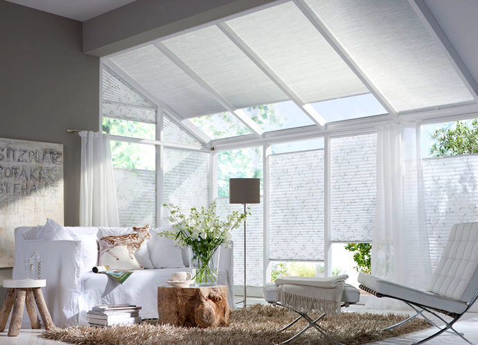 Plissees sind auch bei Schrägen kein Problem