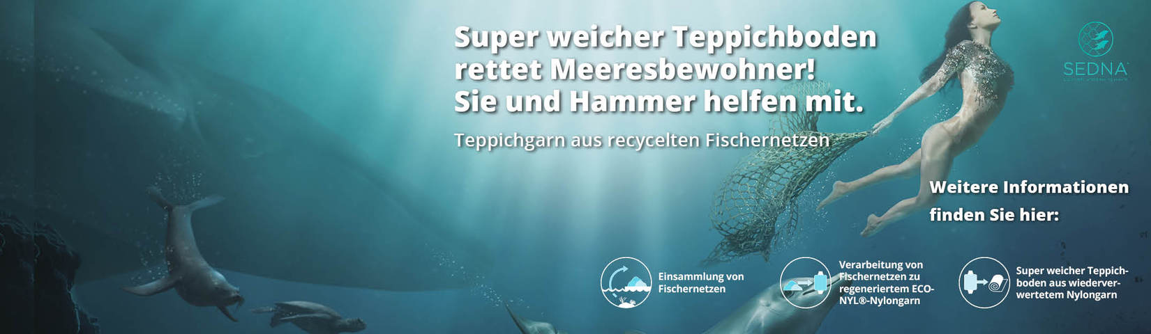 Super weicher Teppichboden rettet Meeresbewohner! Hammer