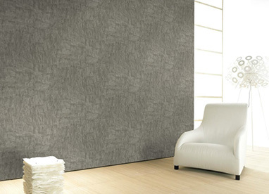 Tapeten-Stile und Trends: Raum mit Tapete in Crush-Optik an der Wand