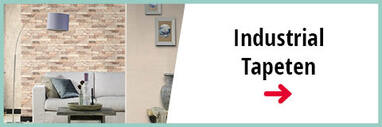 Tapeten-Stile und Trends: Wohnzimmer mit Tapete im Industrial Style