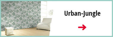 Tapeten-Stile und Trends: Wohnzimmer mit Tapete im Stil Urban Jungle